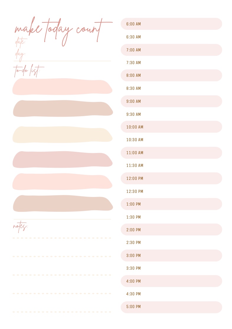 Daily Hourly Planner - Notability Gallery