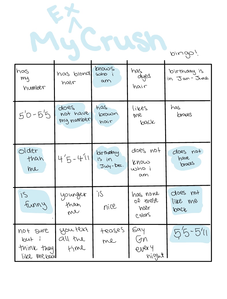 My Ex Crush Bingo Notability Gallery