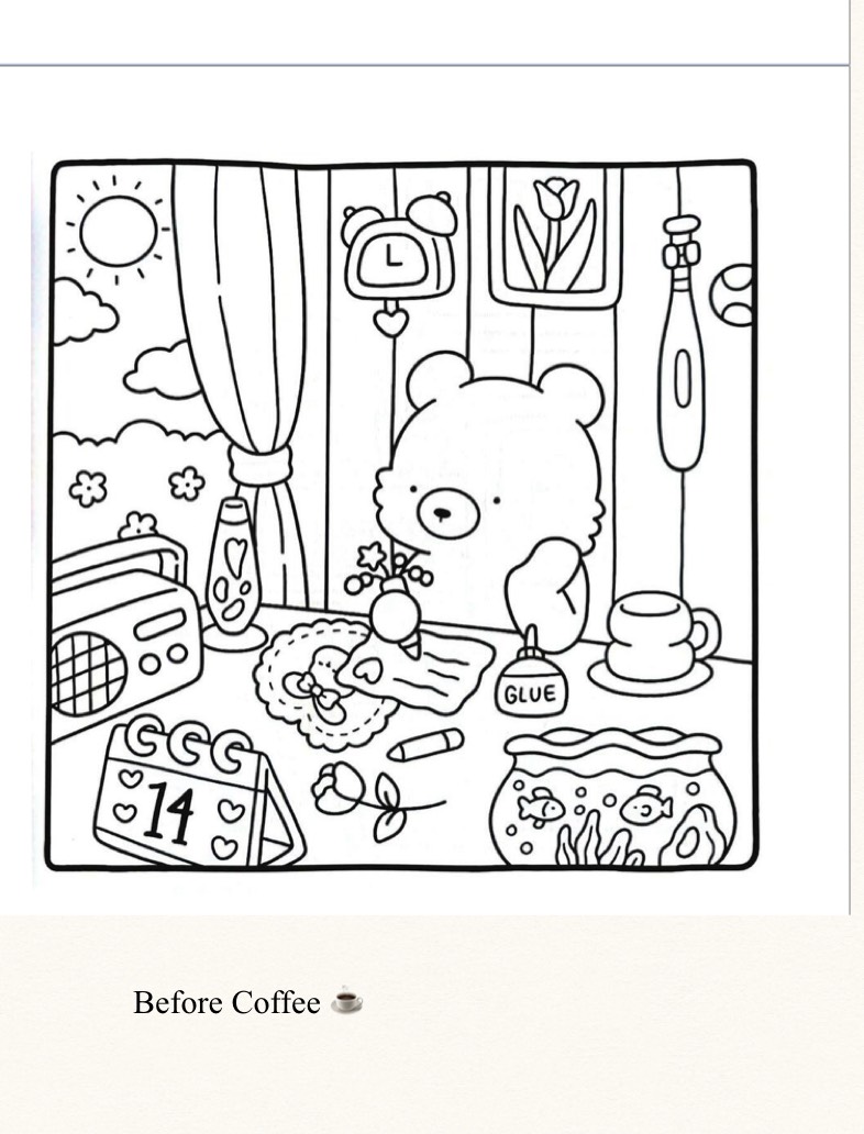Before Coffee + After Coffee (coloring Page Edition) #3 - Notability ...