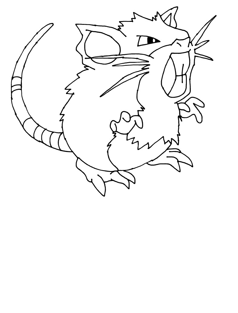 Non Coloured Raticate (non Colored) - Notability Gallery