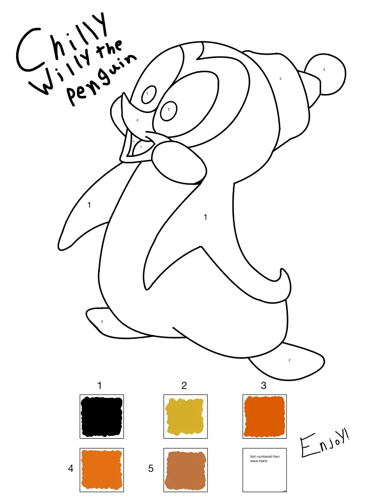 chilly willy coloring pages