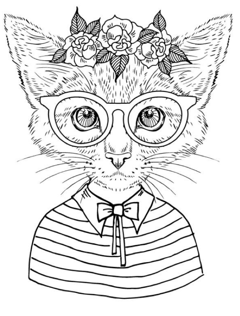 Cat Lady Coloring Page - Notability Gallery