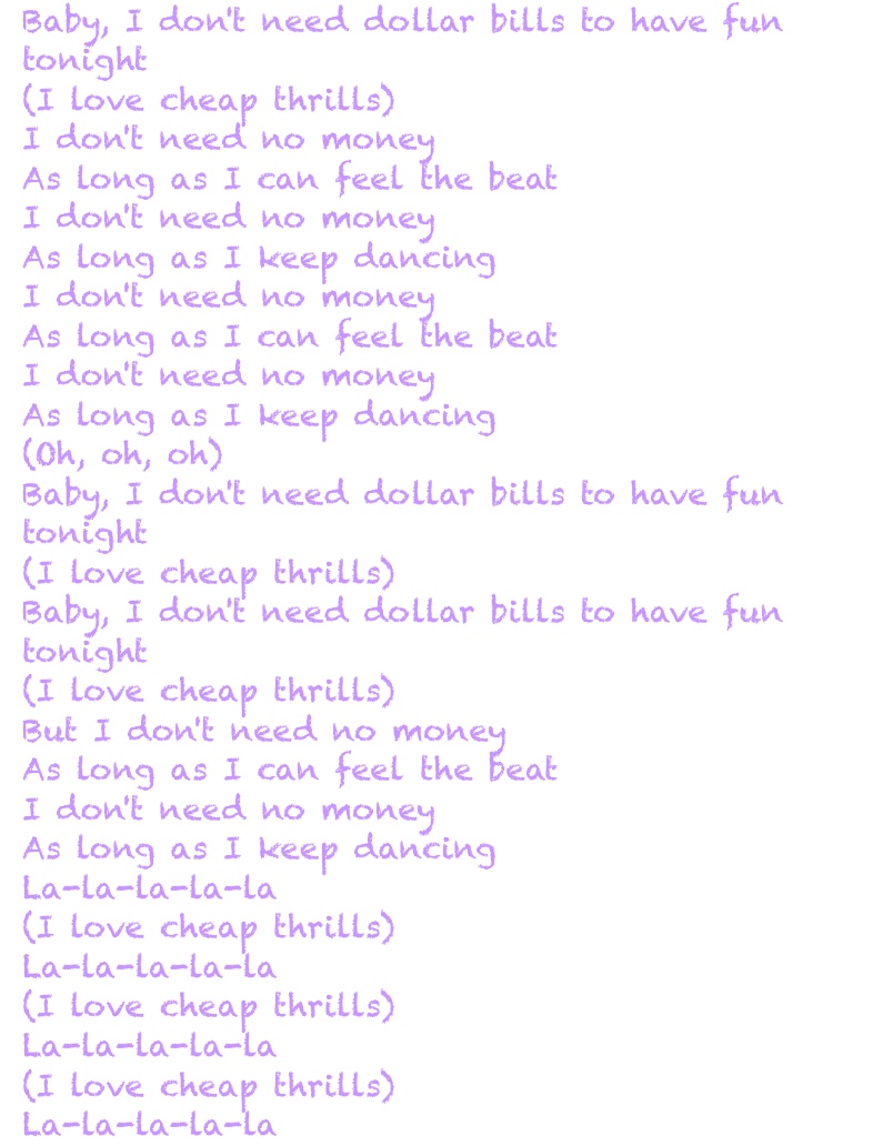 Cheap Thrills Lyrics