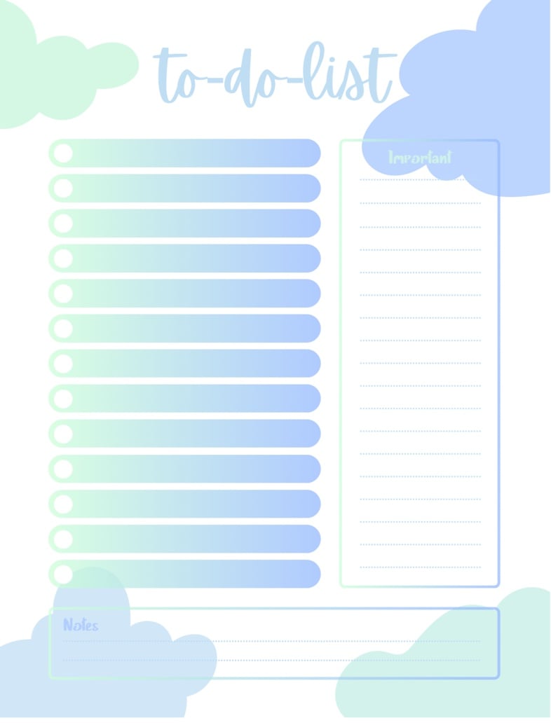 Teal Cloud To Do List - Notability Gallery