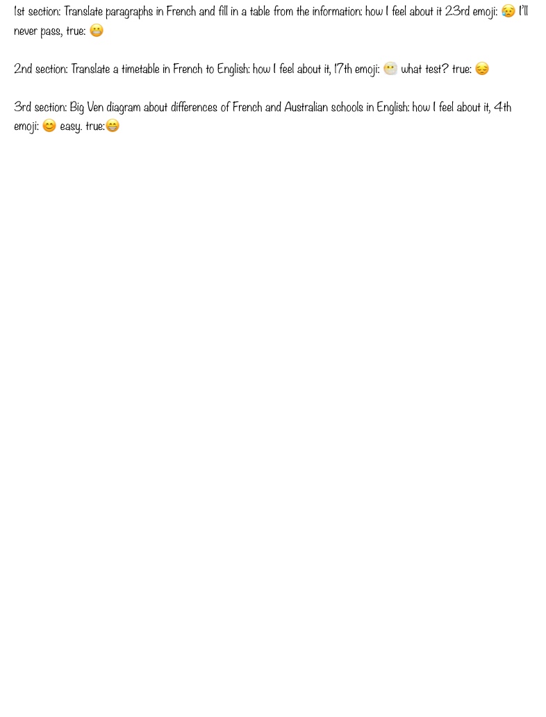 French Test Sections - Notability Gallery