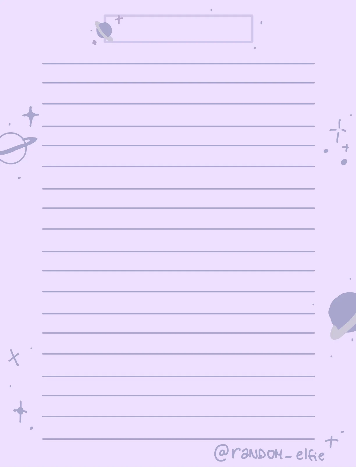 Cute Planet Note Template - Notability Gallery