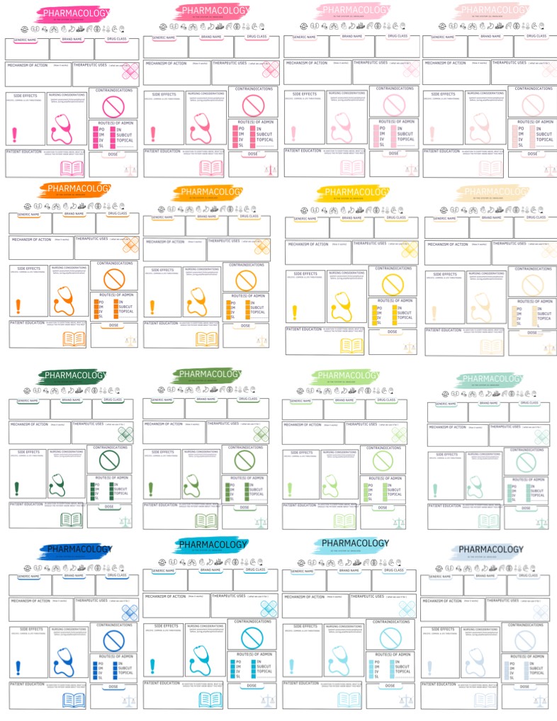 Pharmacology Templates Bundle - Notability Gallery