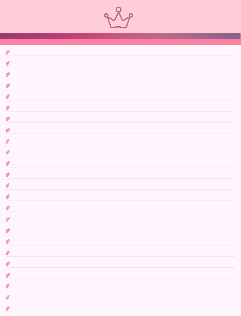 Princess Pink List - Notability Gallery