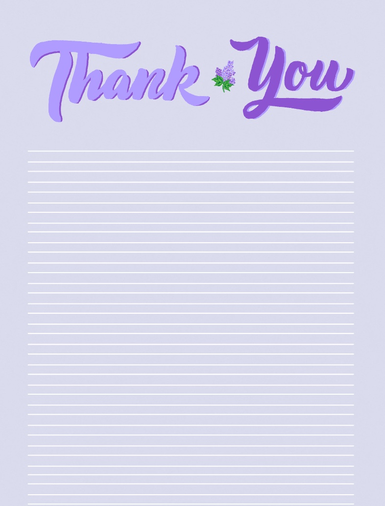 Lilac Thank You - Notability Gallery