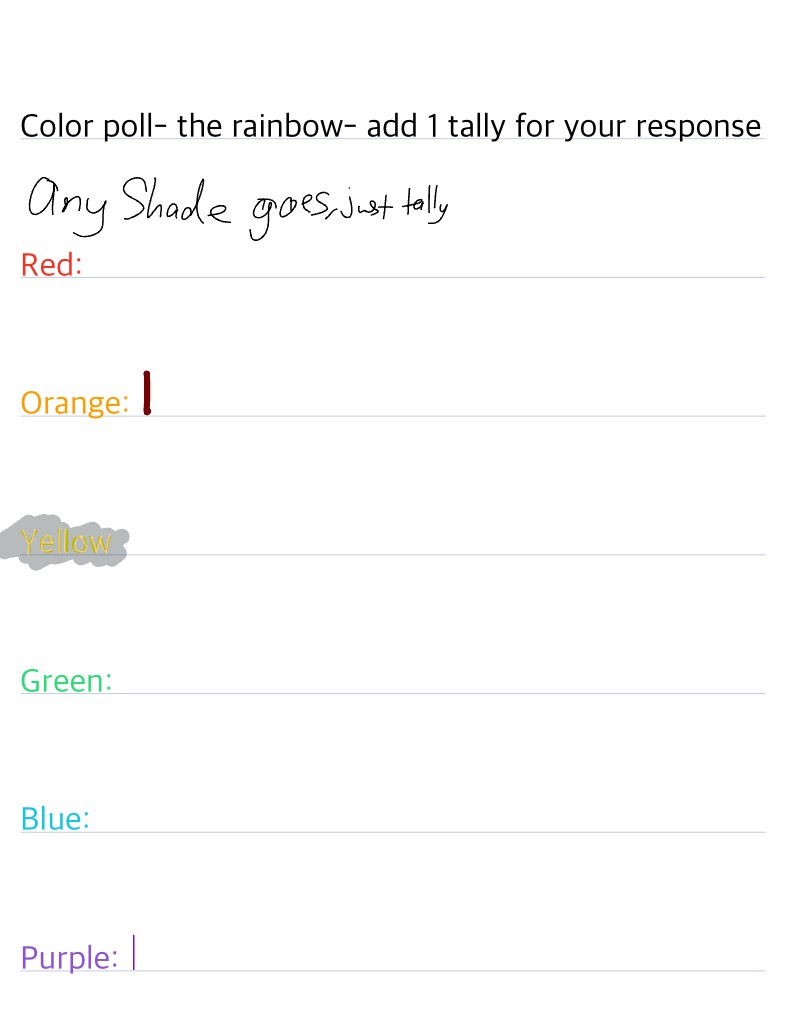 Color Poll! - Notability Gallery