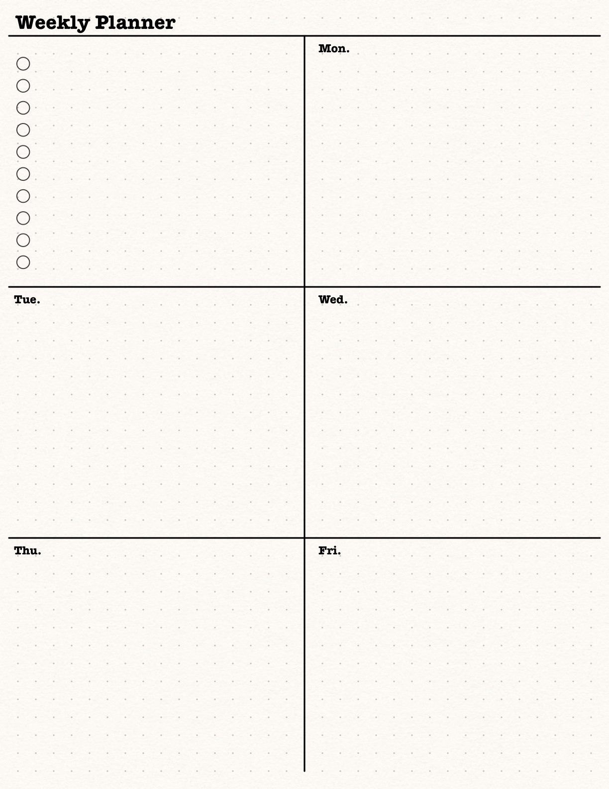 Weekly Planner - Notability Gallery