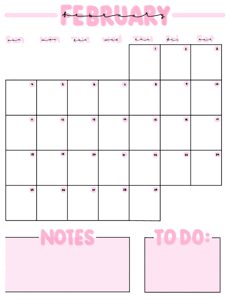 February 2024 Calender - Notability Gallery