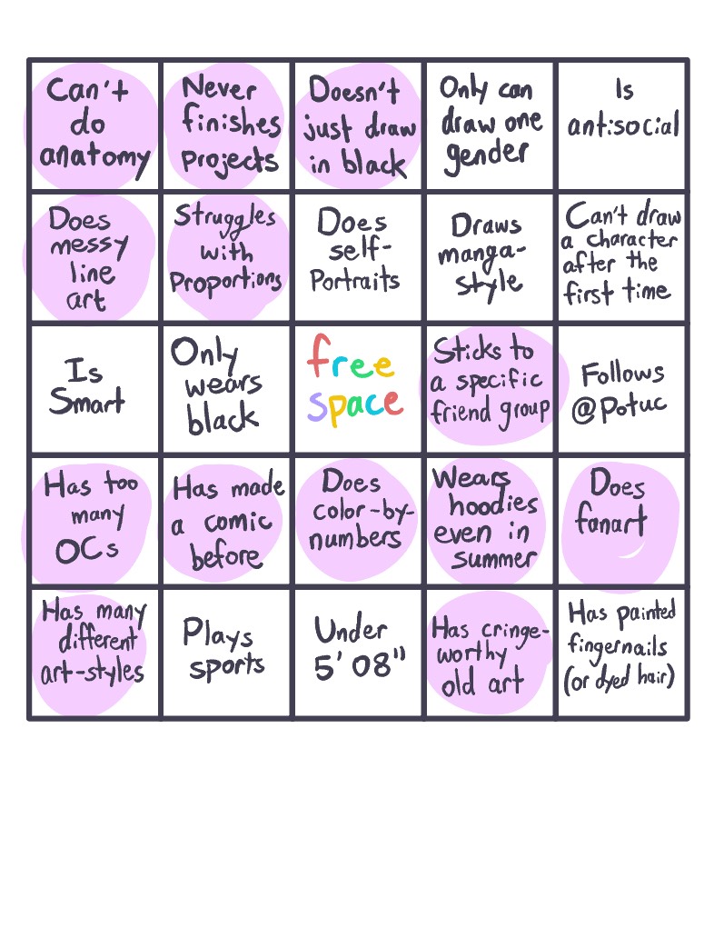 Artist Bingo (3) - Notability Gallery