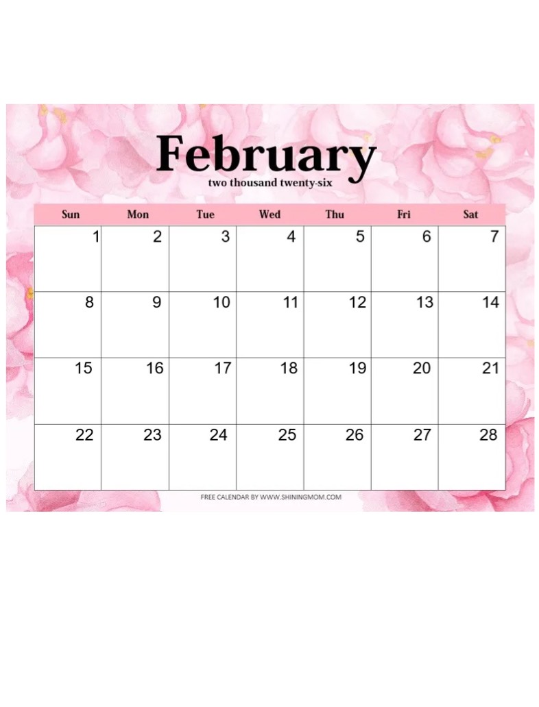 February Calendar 2026 - Notability Gallery
