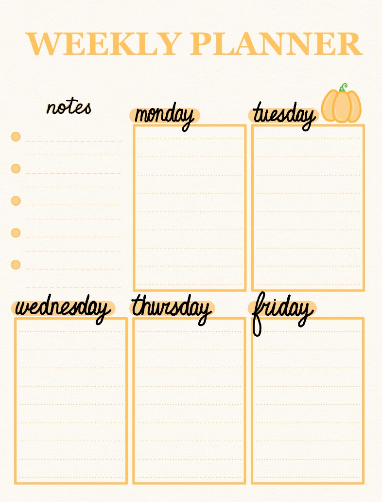 Fall Weekly Planner 🍁🍂 - Notability Gallery