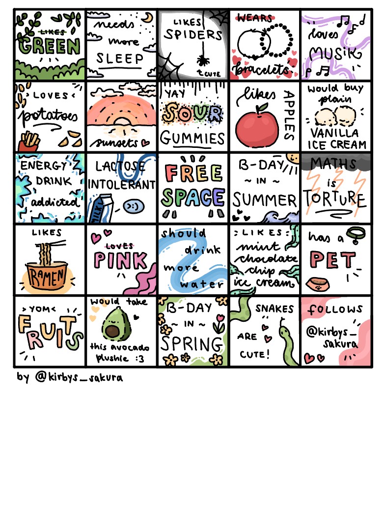 Random Bingo 🎀 - Notability Gallery