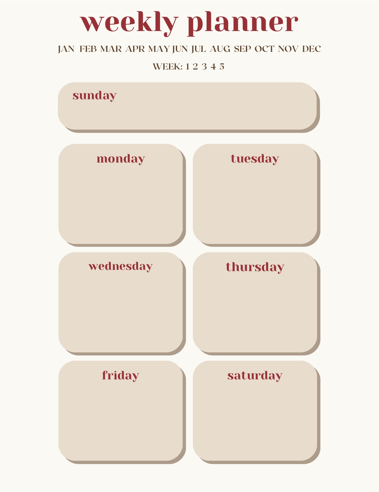 Weekly Planner - Notability Gallery