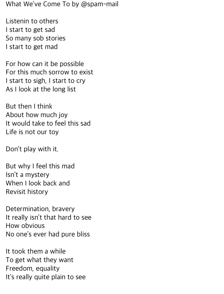 Poem For The World And Our Community - Notability Gallery