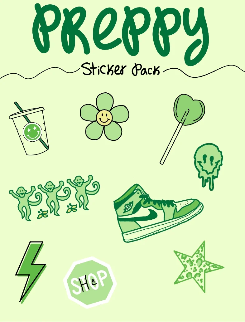 Green Preppy Sticker Pack - Notability Gallery