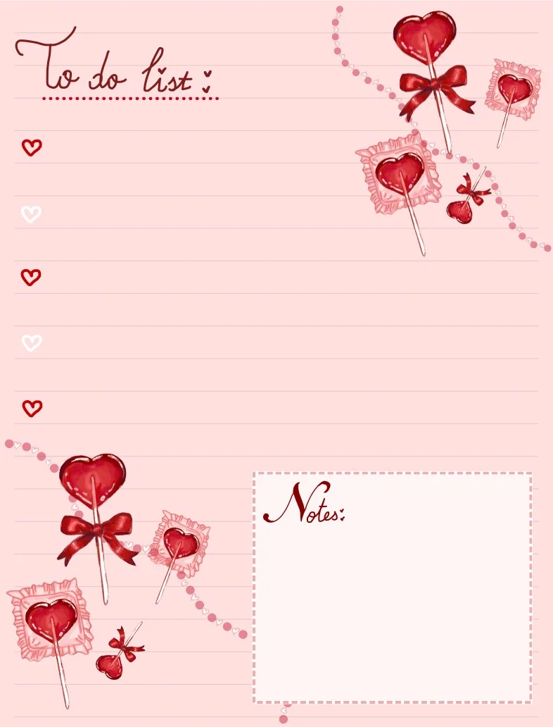 Valentine’s Candy To-do List - Notability Gallery