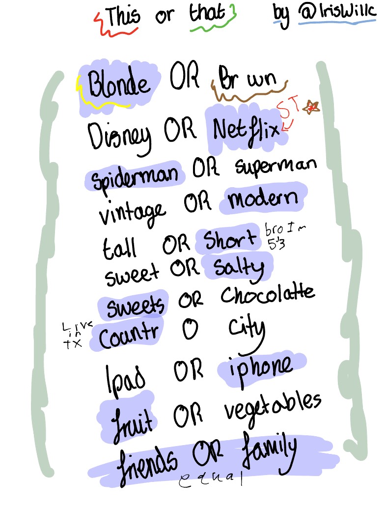 This Or That Part 2 - Notability Gallery