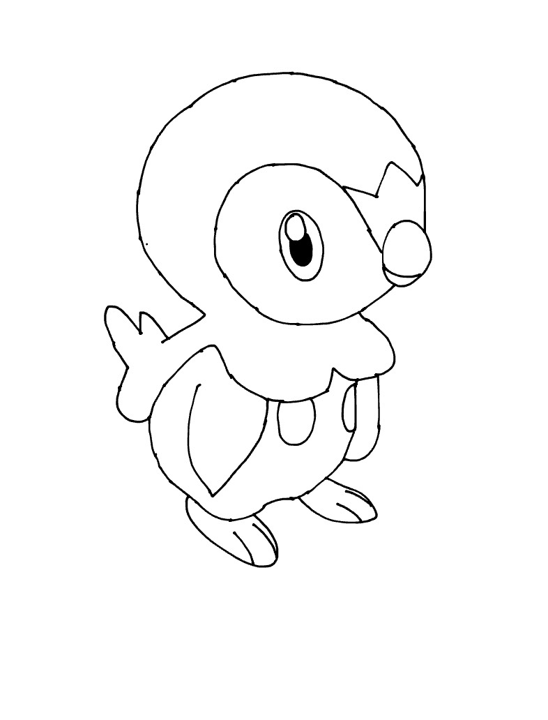 Non Coloured Piplup (non Colored) - Notability Gallery