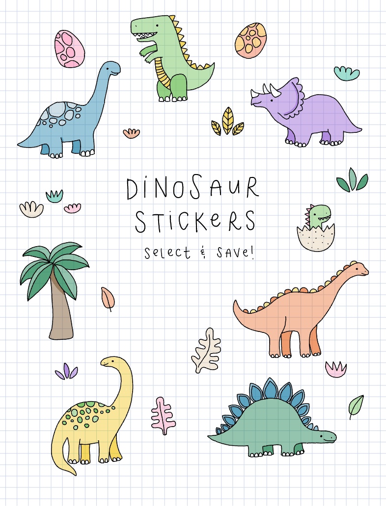 Dinosaur Stickers - Notability Gallery