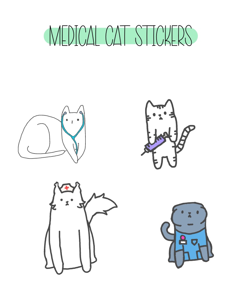 Medical Cat Stickers - Notability Gallery