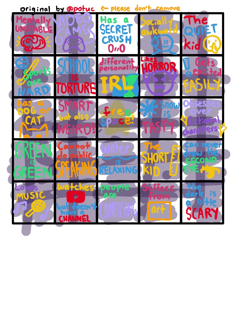 Relatable Bingo - Notability Gallery