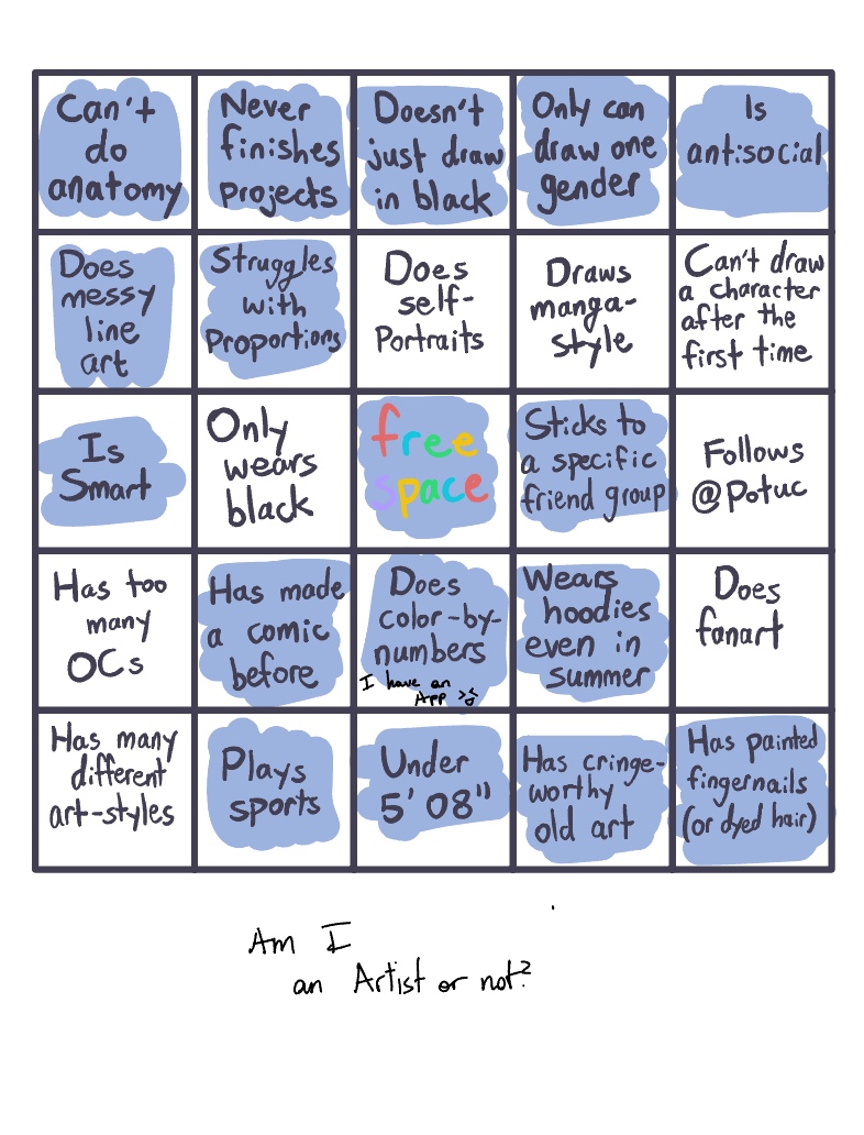 Artist Bingo - Notability Gallery