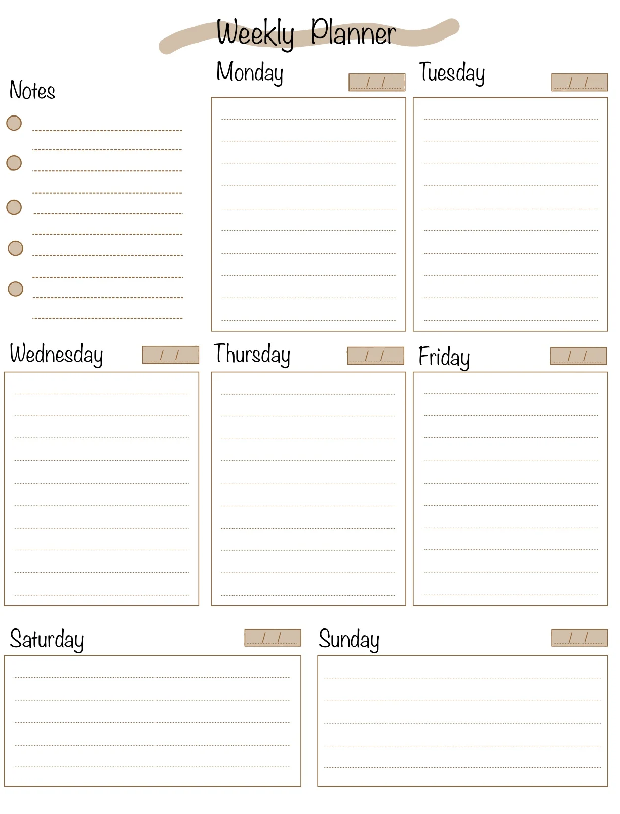 Weekly Planner Purple campaign