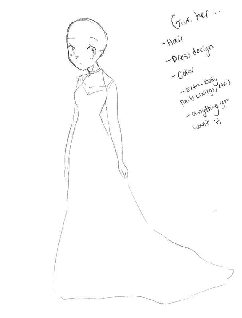 Bases for Bases Gowns, woman wearing dress anime character transparent  background PNG clipart