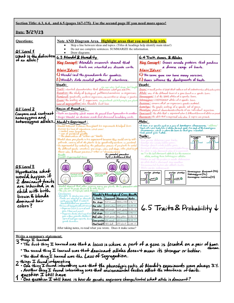 P.11 Cornell Notes 6.3, 6.4, 6.5 - Notability Gallery