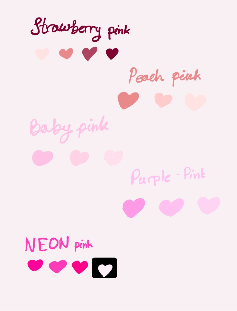 Full Pink Color Palette! - Notability Gallery