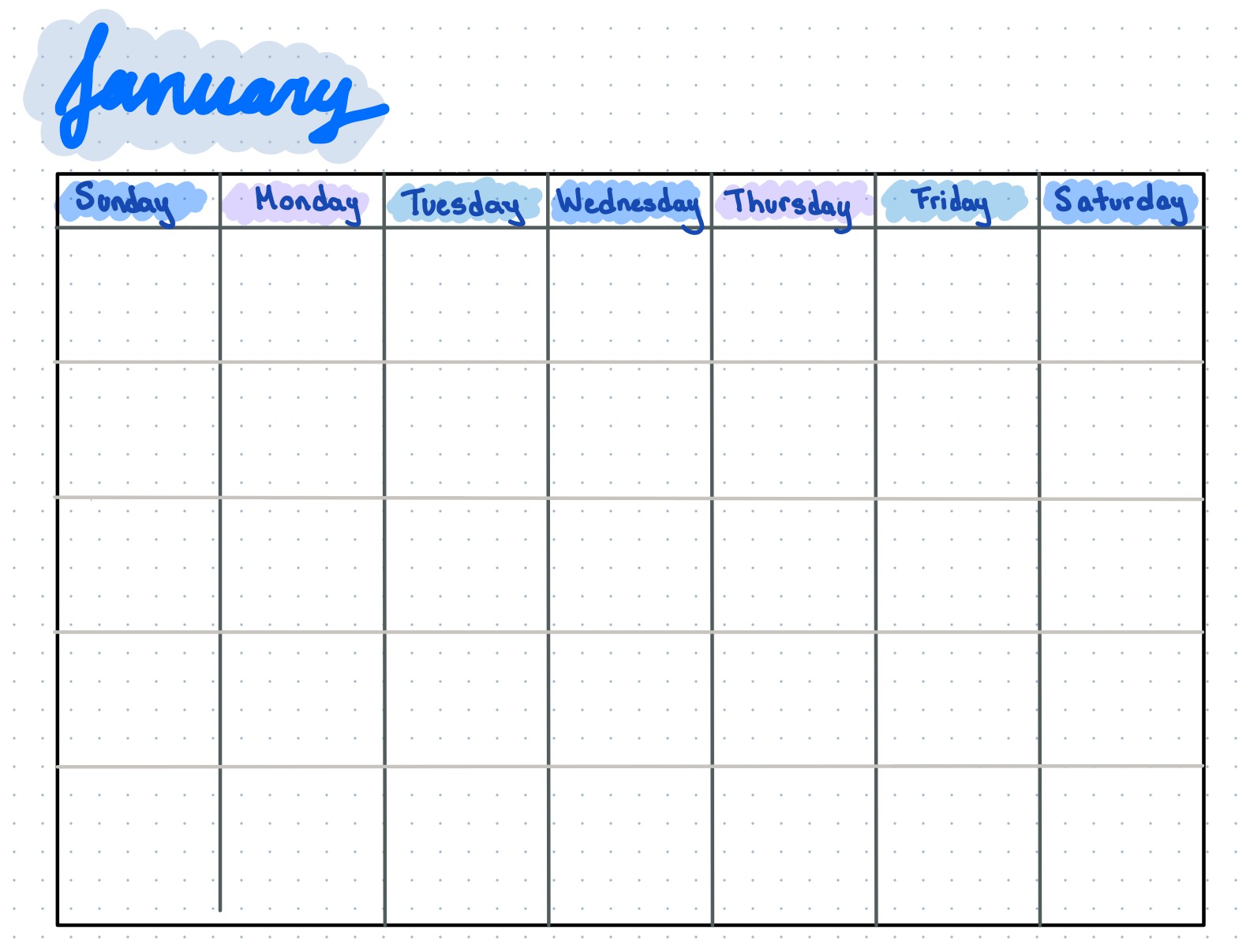 January Monthly Planner - Notability Gallery