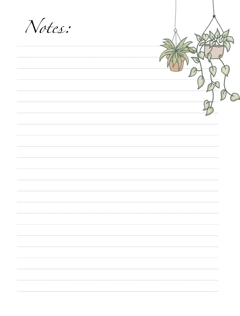 Notebook Template (Planty) - Notability Gallery