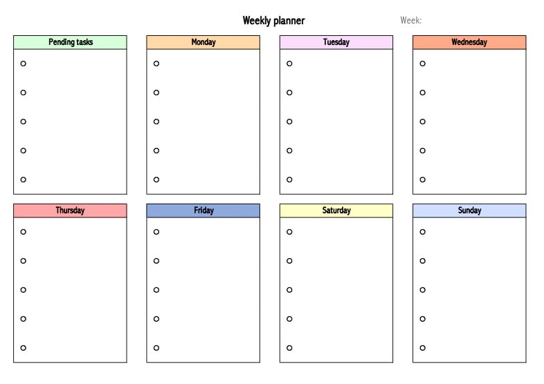 Notability Weekly Planner Template Free 2022