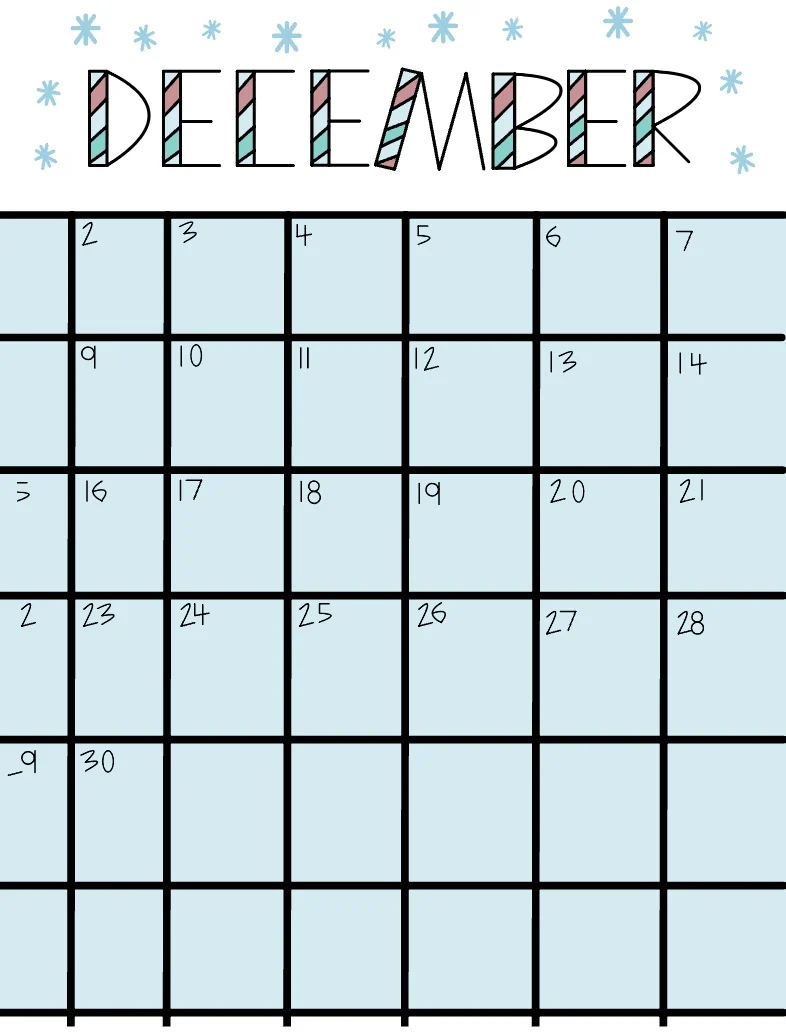 December Calender (NO STEALINGG) - Notability Gallery