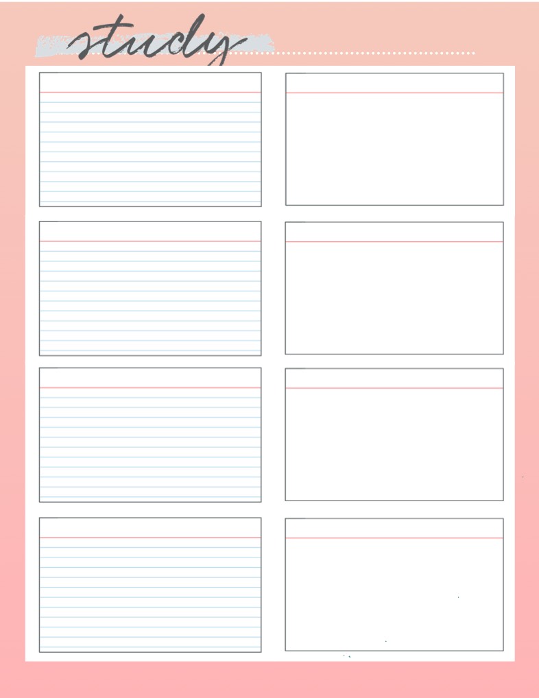 Pink Study Notes Template Peach Pink Notecards Study - Notability Gallery
