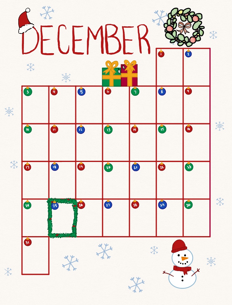 Christmas Themed December Calendar - Notability Gallery