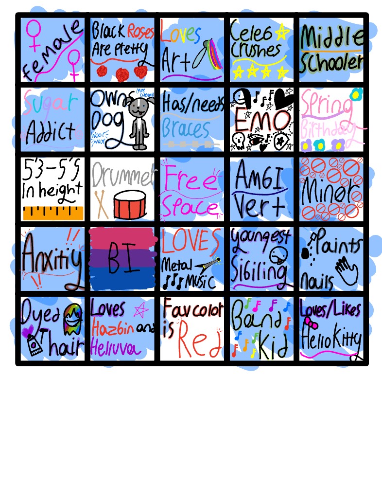 How Much Are We Alike Bingo - Notability Gallery