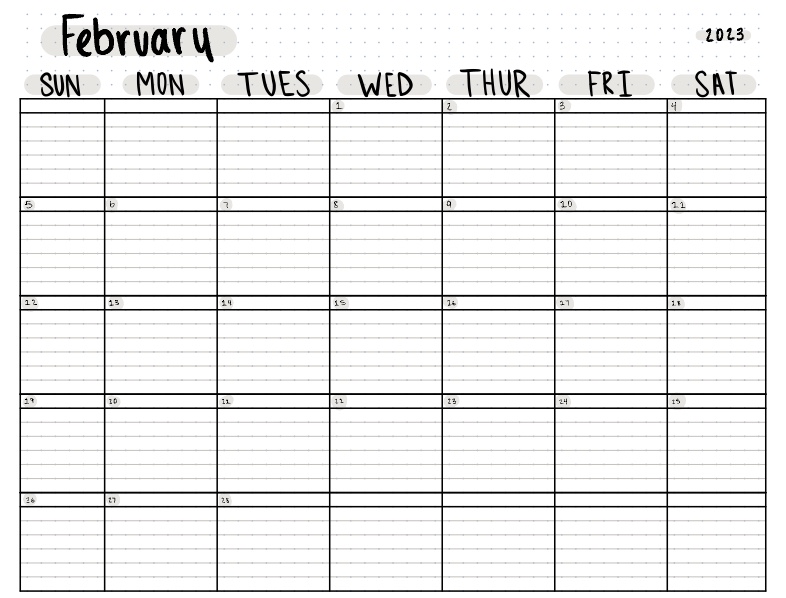 February Calendar - Notability Gallery