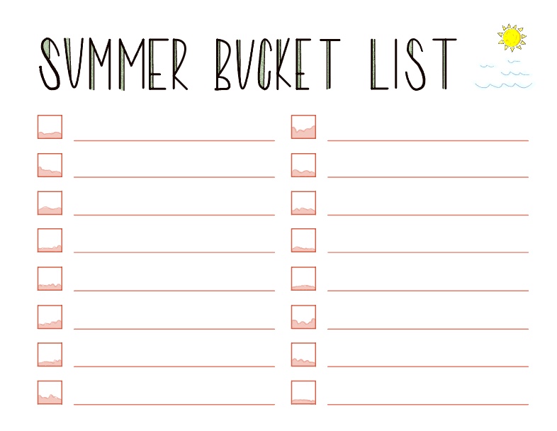 Summer Bucket List - Notability Gallery