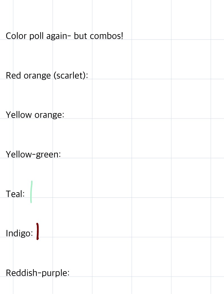 Color Poll Again- COMBO EDITION! - Notability Gallery