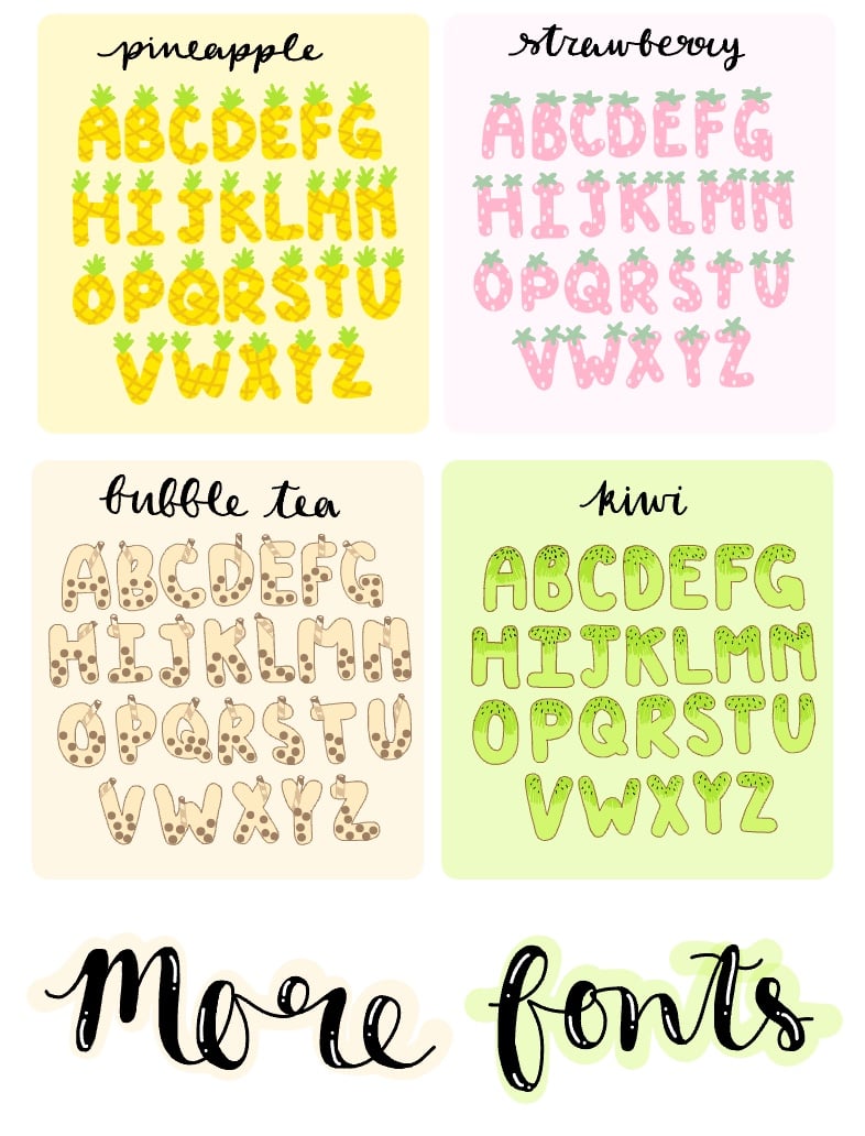 cool bubble alphabet fonts