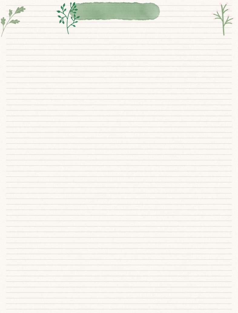 Aesthetic Plant Green Lined Notes - Notability Gallery