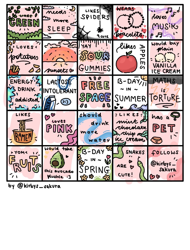 Random Bingo 🎀 - Notability Gallery