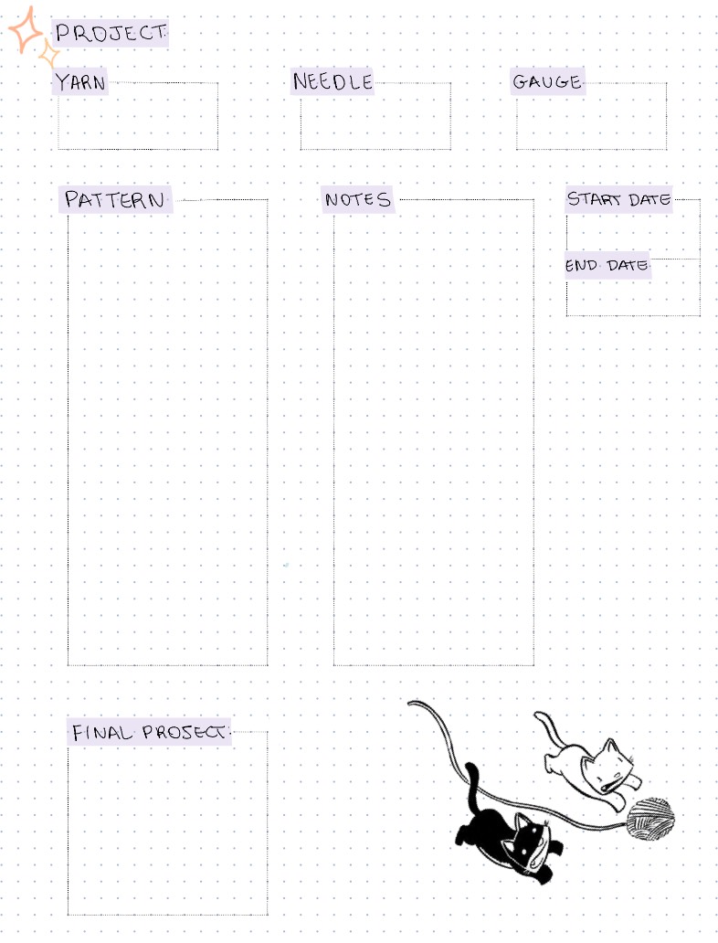 Quick Knitting And Crochet Project Planner - Notability Gallery