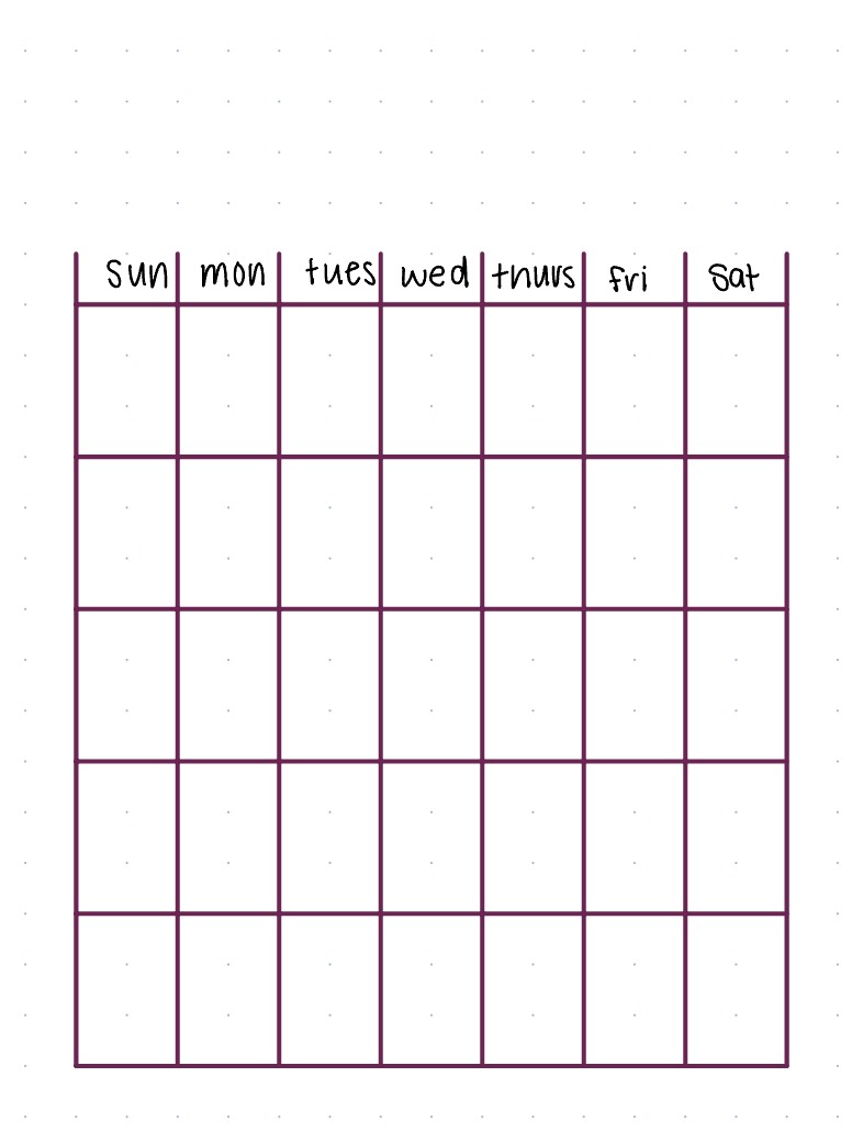 Empty Calendar - Notability Gallery