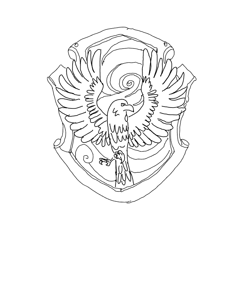 hogwarts crest coloring page